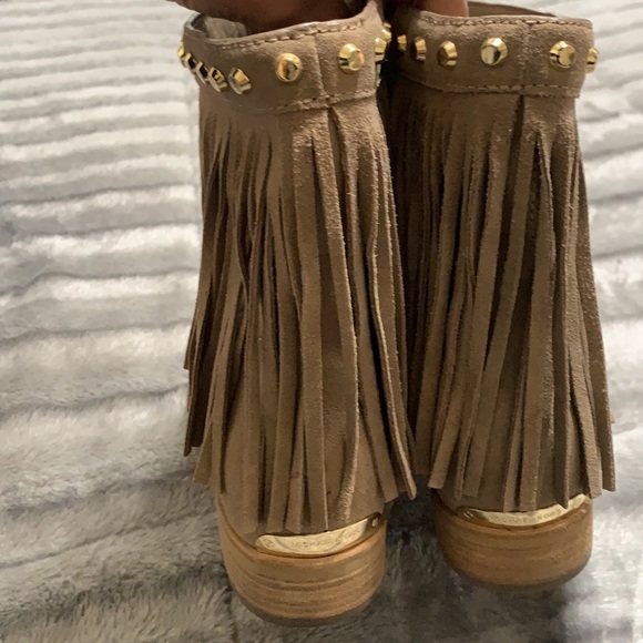 MK Taupe Fringe bootie - Picture 3 of 8
